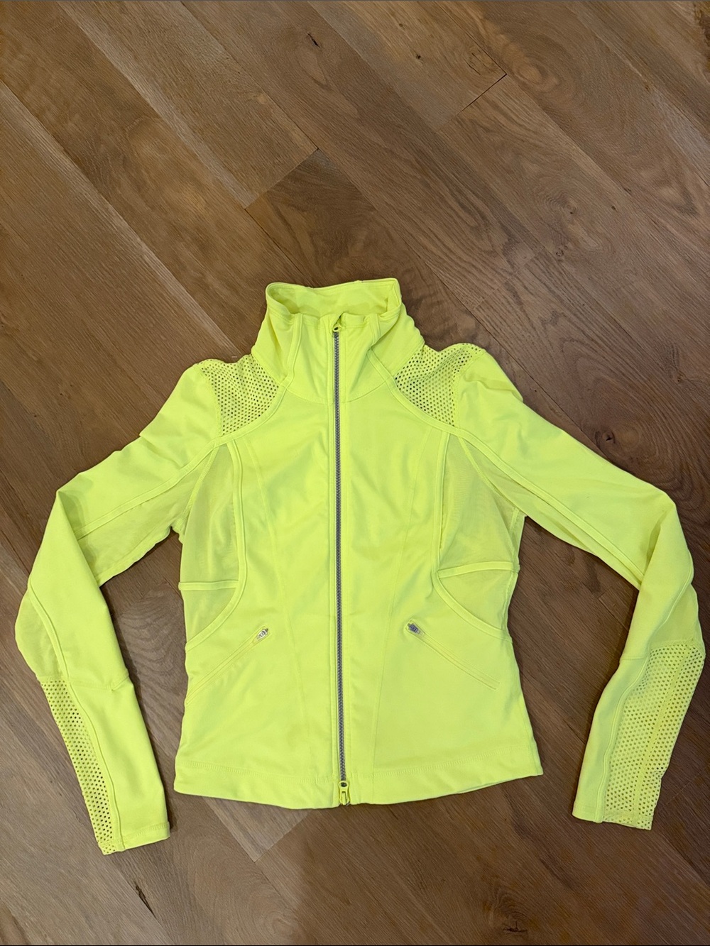 Zella Neon Yellow Full-Zip Bomber Jacket